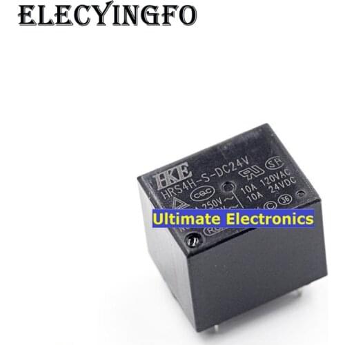 10pcs Small high power relay HRS4H-S-DC24V-C A group of 5 feet T73 HF3FF 24V