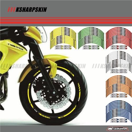 12 X Thick Edge Outer Rim Sticker Stripe Wheel Decals FIT ALL kawasaki ER-6N ER6N