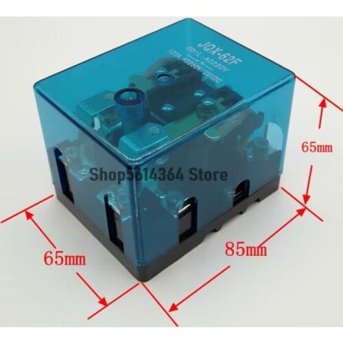 12VDC 24VDC 110VAC 220VAC 120A DPDT Power Electromagnetic Relay Motor Control Screw Mount JQX-62F-2Z 2NO 2NC