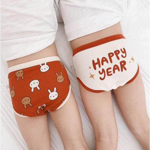 3Pcs/lot Kids Girls Underwear Cotton Panties Shorts Toddler Boy Baby Animal Print Short Briefs Children New Year Cute Underpants