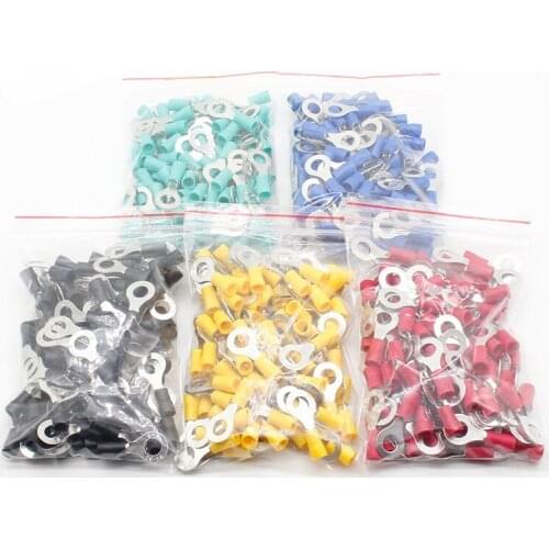 50PCS/100PCS RV2-6 Ring insulated terminal Cable Wire Connector Electrical Crimp Terminal