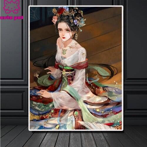 5d Diy diamond painting Queen, beauty, geisha full picture square drill diamond embroidery rhinestone painting diamond mosaic