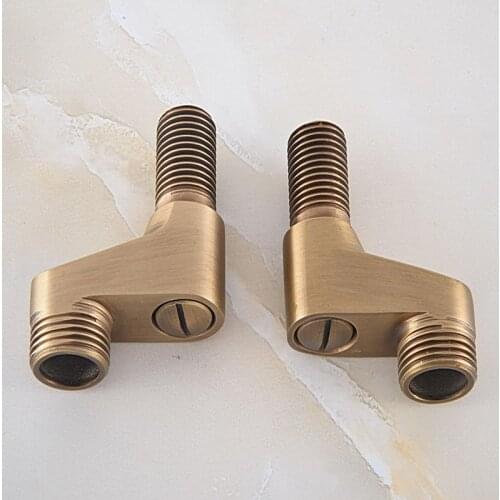 Bathroom Accessory Antique Brass Claw Foot Wall Mounted Bath Tub Rain Shower Faucet Adjustable Adapter Swing Arms aba127