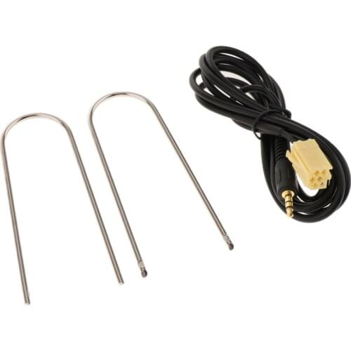 AUX Input 3.5mm Jack Cable Lead Plug 6Pin Mini ISO for iPod MP3 Fiat 500 Grande