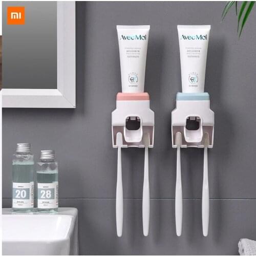 Xiaomi Creative Wall Mount Automatic Toothpaste Dispenser Bathroom Accessories Toothpaste Squeezer Toothbrush Holder