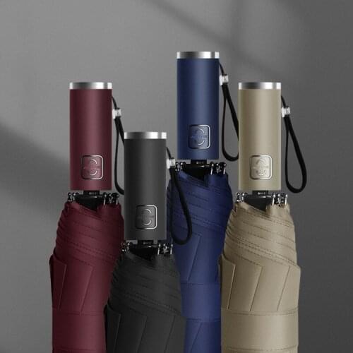 European 10 bone full automatic umbrella man business umbrella Women Travel Sun Umbrellas Black Windproof Business 10K B50