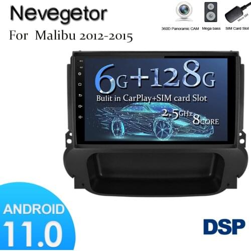 For chevrolet MALIBU 2012 13 14 15 Android 11.0 Car monitor Radio Multimedia Video Player Navigation GPS stereo