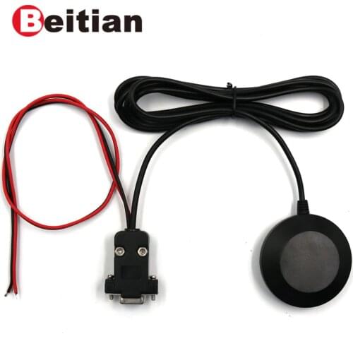 BEITIAN RS-232 5.0V DB-9 Female+Power Cable NMEA-0183 GPS Receiver 9600bps 1Hz 2.0m Double-sided tape BS-70DN