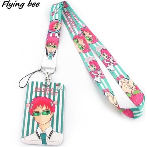 Flyingbee X1289 Anime Character Lanyards Id Badge Holder Keychain ID Card Pass Gym Mobile Badge Holder Lanyard Key Holder