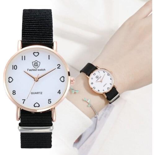 Top Luxury Female Quartz Wristwatches Relogio Feminino Ladies Watches Quartz Classic Casual Nylon Strap Women Watch Girl Gift