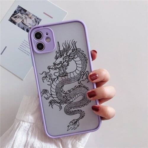 Dragon Phone Cases For iPhone X XR XS Max 12 Mini 11 Pro Max Serpent for iPhone 7 6s 8 Plus SE 2020 Hard Transparent Back Covers