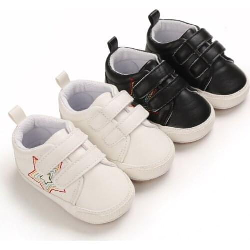 Mens And Womens Baby Solid Color Rubber Sole Non-Slip Comfort Sneakers 0-8 Months Baby Casual Shoes Baby Walking Shoes
