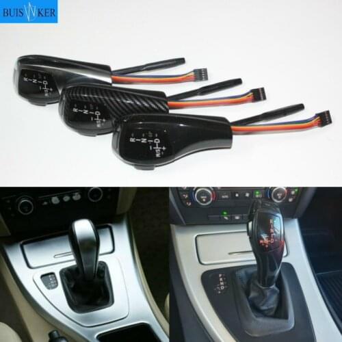 For BMW X5 2004 2005 2006 E53 Car LED Light Gear Shift Knob Shifter Lever Automatic Accessories black carbon fiber Silver E 53