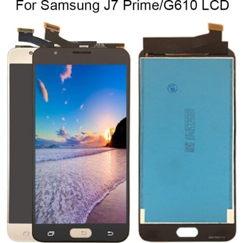 For Samsung Galaxy J7 Prime G610 G610F LCD Display Touch Screen Digitizer With Frame Assembly Replace 100% Tested
