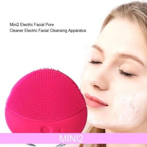 Electric Silicone Facial Brush Face Brush Cleansing Sonic Vibration Cleanser Deep Pore Cleansing Skin Massager