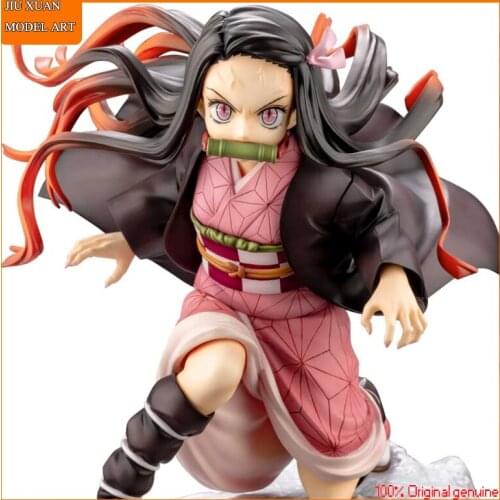 100% Original: Anime Demon Slayer Kamado Nezuko 14.3cm PVC Action Figure Anime Figure Model Toys Figure Collection Doll Gift