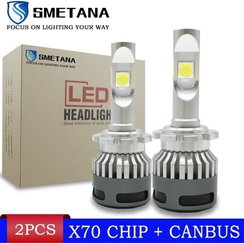 H7 Led Headlights H4 Car Bulbs Headlamps with X70 Chips Mini Size 9005 9006 H8 H11 D1S D2S D3S D4S Canbus System 14000LM 6000K