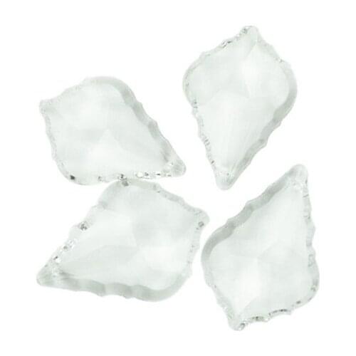 Crystal Glass Maple Leaf Prism Clear Color Chandelier Pendant Suncatcher For Home Wedding Decoration