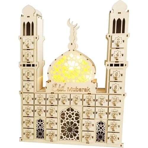 Islamic wood crafts laser cut eid mubarak drawer ramadan lantern advent calendar