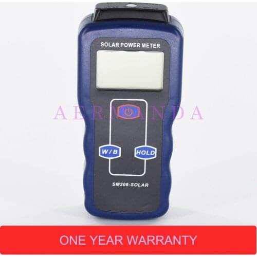 Solar Power Meter SM206 Light Meter Data Hold And Peak Hold For Solar Radiation Tester Glass Light Intensity strength tester
