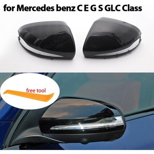 Side Mirror Caps For Mercedes Benz W205 W222 W213 W238 X205 X253 C217 W463 C253 W253 Cover C S GLC E G Class AMG replace