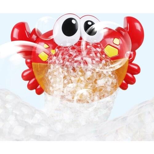 Cute Crab Bubble Machine Soap Water Automatic Blowing Bubble with Music Outdoor Toys Baby Bathing Funny Toys