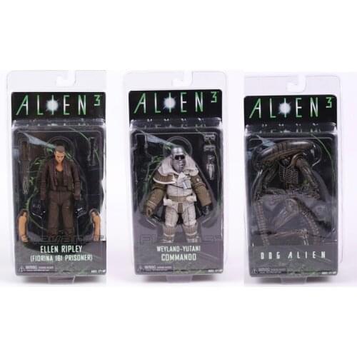 NECA ALIEN 3 Ellen Ripley / Dog Alien / Weyland Yutani Commando Collection 7'' Action Figure Model Toy