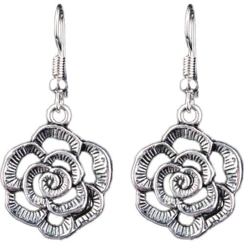 2018 New Fashion Women Drop Earring Classic Folk Style Flower Bohemia Earrings Jewelry Gifts