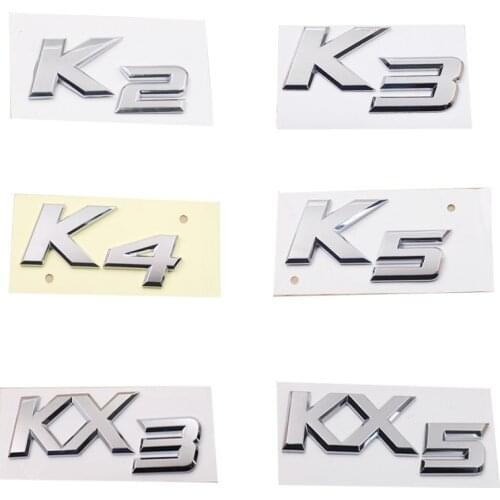 Kia K2 K3 K4 K5 KX3 KX5 Original Car Emblem Sticker ABS Plastics Letter Tail Trunk Badge Decal