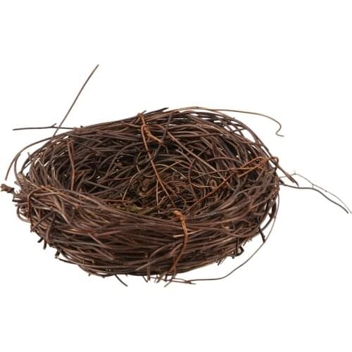 Handmade Vine Twig Bird Nest Home Nature Craft Holiday for Photo Garden Decor