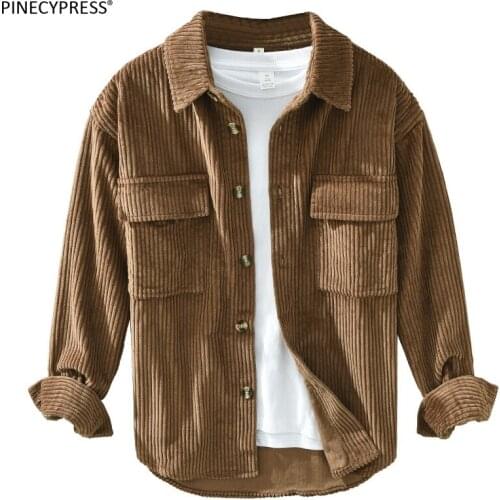 Мужские вельветовые рубашки Pinecypress China At AliExpress
