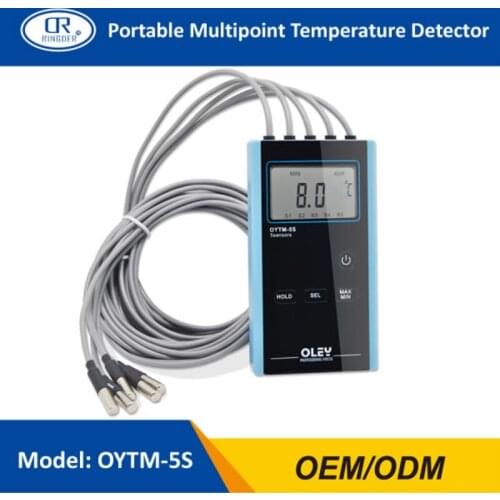 RINGDER OYTM-5S Portable Multipoint Temperature Detector Universal Temperature Measure Instrument Tool 5 high precision Sensor