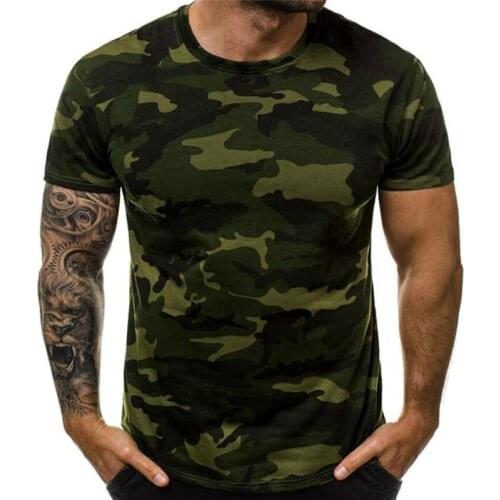 Casual Round Neck Count Show T-Shirt Sexy Camouflage T-Shirt High-Quality Tight Sports MenS T-Shirt Hot MenS Tops For Male