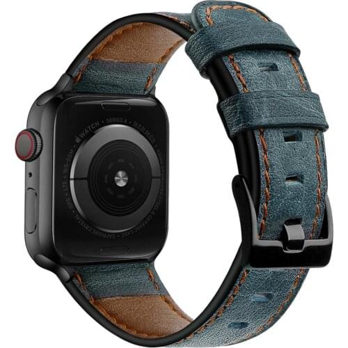Watch Bands For Apple Watch Strap 38mm 40mm 42mm 44mm Series 3 4 5 6 SE Bracelet Belt Real Leather Apple iWatch Band Watchbands