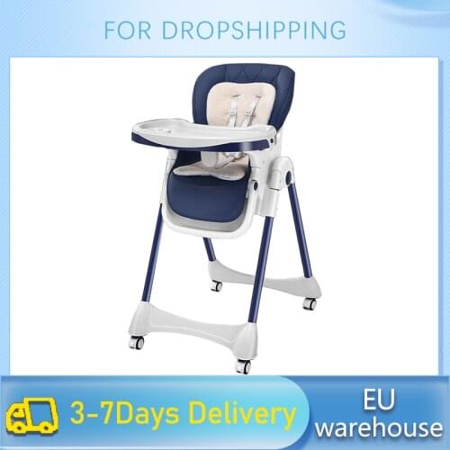Luxurious Multi-Function Reclining Baby High Chair With Wheel Childrens Dining Table Chair Baby Sleeping Chair Easy Set Up