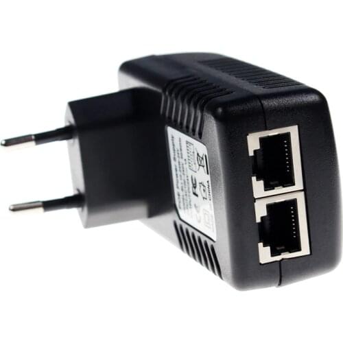 Security Surveillance CCTV 48V 0.5A 24W Wall Plug POE Injector Ethernet Adapter IP Camera PoE Power Supply US EU Plug