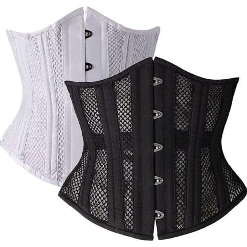 Steel Bones Corset Body Shapers Girdles Mercerized Fabric Underbust Sexy Support Chest Corselet Body Shaper Slimming Body Waist