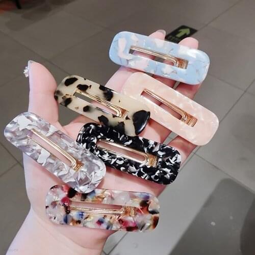 1pc Women Vintage Marble Hair Clip Hairband Comb Bobby Pin Barrette Hairpin