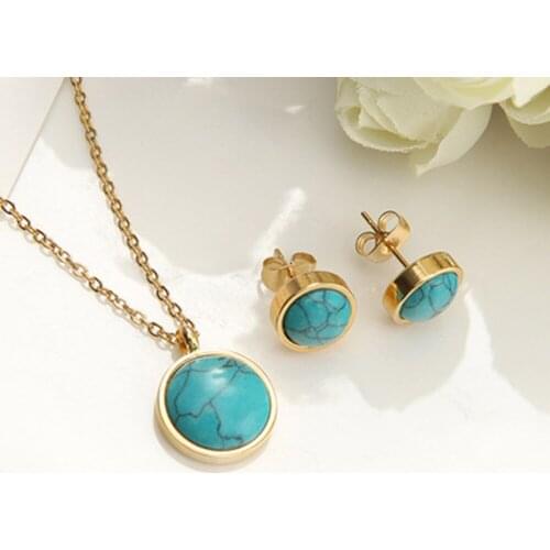 Round Cats Eye Stone Pendant Necklace For Women Wholesale
