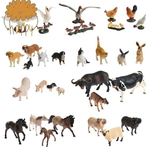 Animal Models Montessori Language Materials Play House Toys Happy Farm Accessories Tell a Good Story to Your Kids
