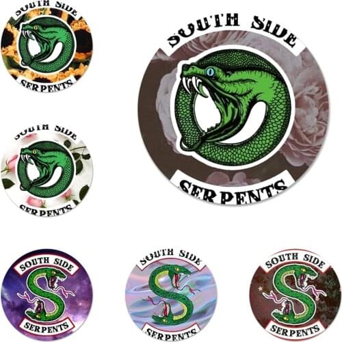 58mm Riverdale Southside Serpents logo Icons Pins Badge Decoration Brooches Metal Badges For Clothes Backpack Decoration