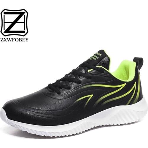 ZXWFOBEY Breathable Mens Trainers Flat High Quality Casual Sneakers Light Mens Sports Tennis Lace-up Men Sport Shoes Size48