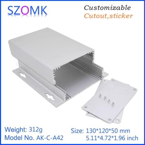 10 pcs, 50*120*130mm wall mounting aluminum enclosure box electronics extruded aluminum profile housing for electronic device