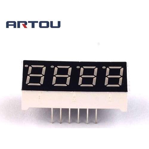10PCS Common Cathode 0.36" inch 4 Digits 7 Segment Segment Red LED Numeric Digital Display