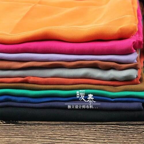 100% Cuprammonium silk Fabric DIY Summer Blouse Sleepwear Harlan Pants Trousers Dress high-end Designer Fabirc