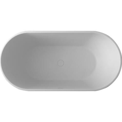 1500x750x550mmSolid Surface Stone CUPC Approval Bathtub Oval Freestanding Corian Matt white Finishing Tub RS65103