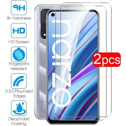 2pcs protective glass for Realme Narzo 30 4G 2021 tempered glass screen protectors film cover on realmy realmi narzo30 6.5