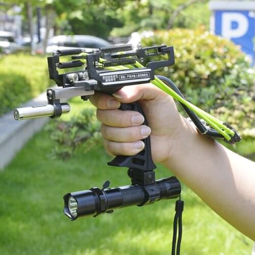 2021 New High Quality Laser Black Red Hunting Slingshot Fishing Slingshot Fishing Bow Outdoor Powerful Sling Shot Toy