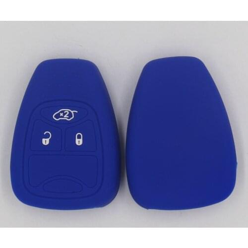 3PC Silicone Rubber key fob case cover jacket set holder for Jeep wrangler Grand Cherokee compass longitude Dodge Ram Remote