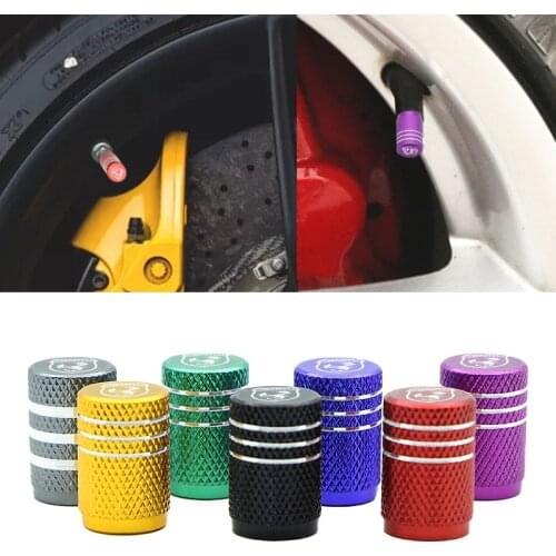 4pcs Car Wheel Tire Valves Tyre Air Caps Car Badge Emblem for Fiat Punto Abarth 500 Stilo Ducato Palio Badge Car Styling
